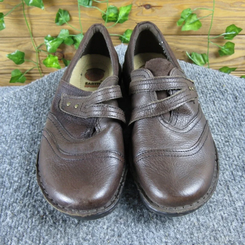 Earth Origins Women's Brown Leather Mary‎ Jane Comfort Shoes Size 6